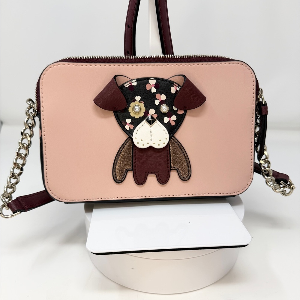 Kate Spade New York Francois Frenchie Dog Double Zip Crossbody Bag